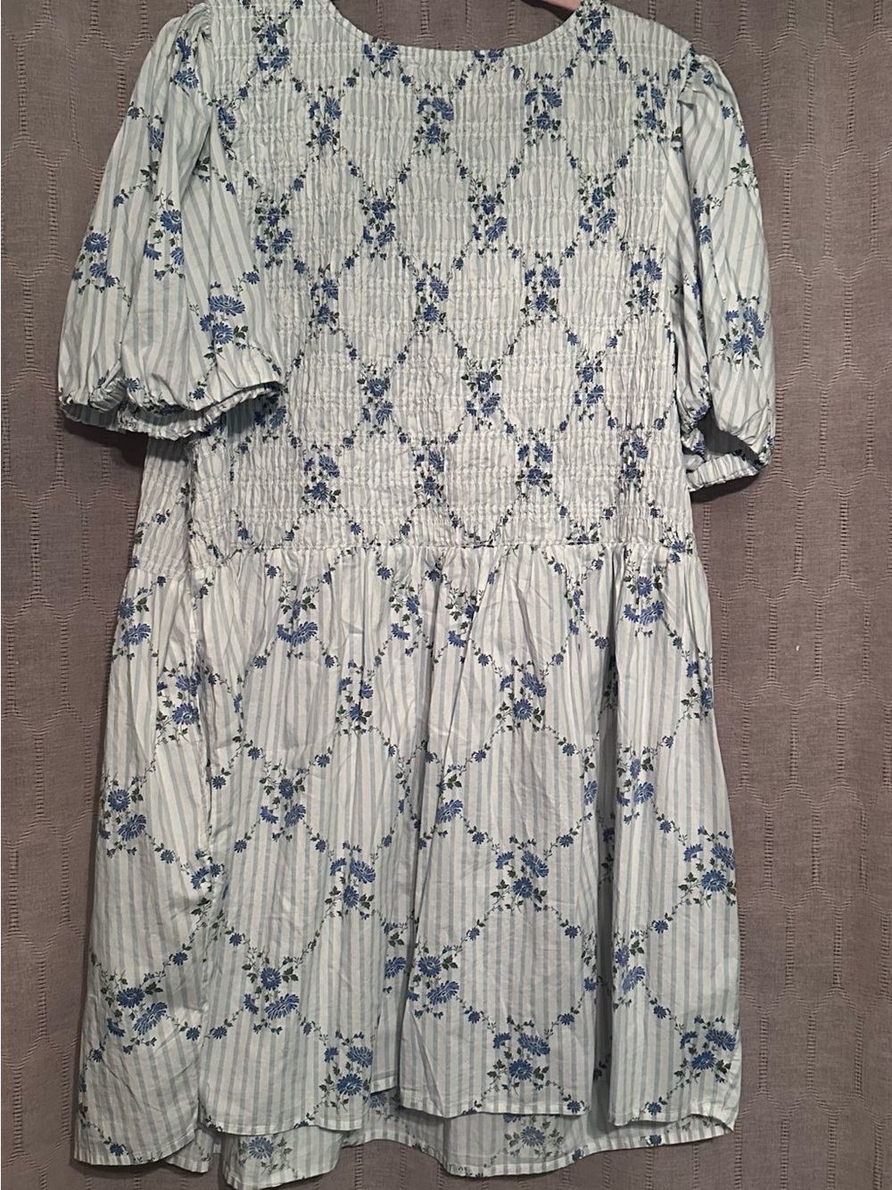Old Navy Smocked Puff-Sleeve Flare Mini Dress - Picture 5 of 7